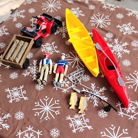Imagination Adventure Other - Exciting Adventure Playset with Red and Yellow Kayaks